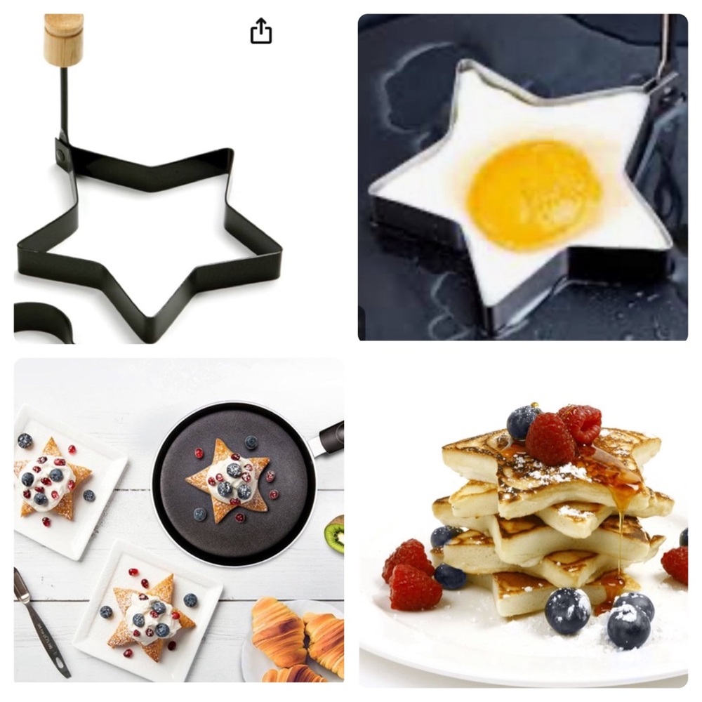 NWOT: Star-Shaped Egg, Pancake Mold & Cookie Cutter High Quality.